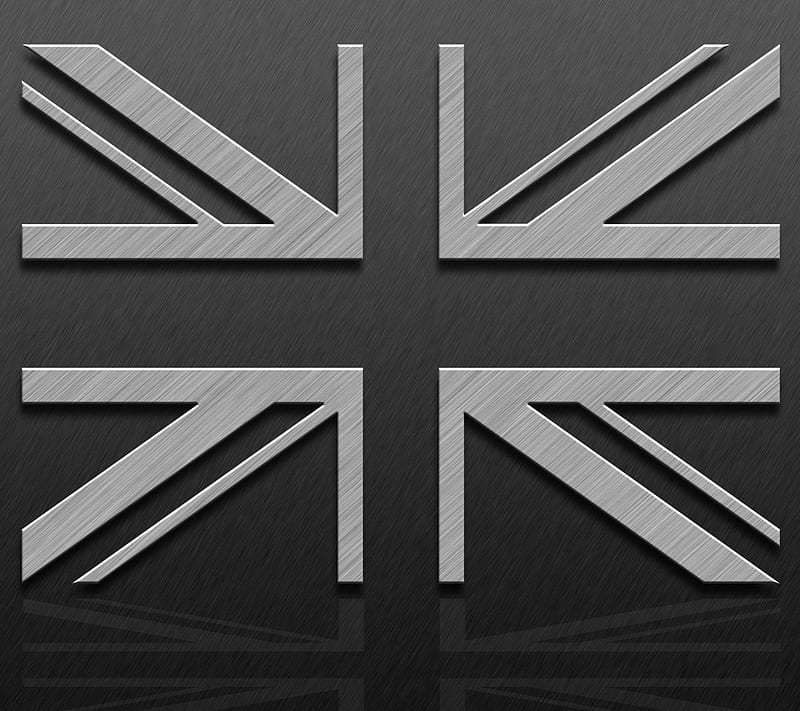Union Jack, great britain, union jack metalic flag, HD wallpaper