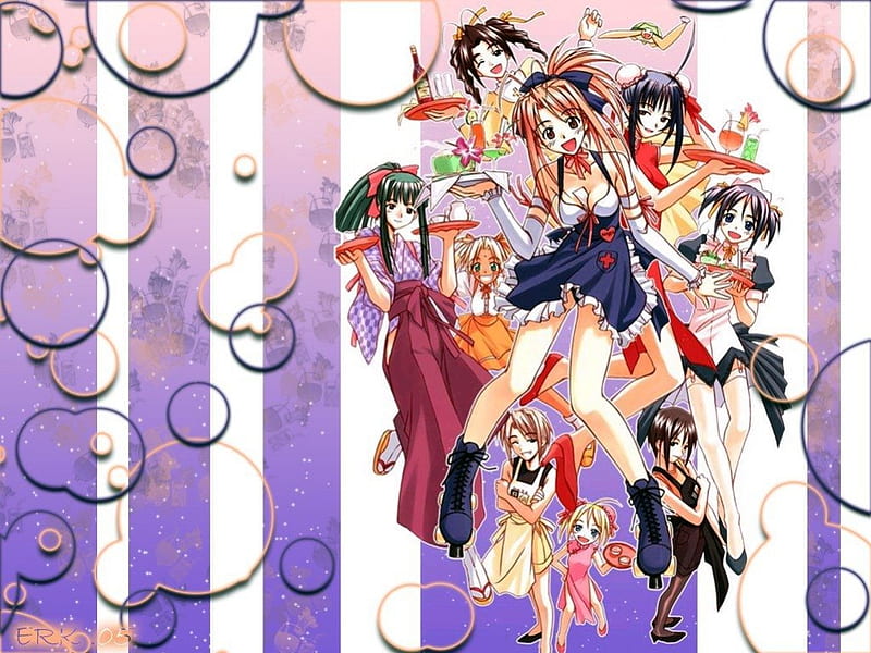 love hina, anime, HD wallpaper