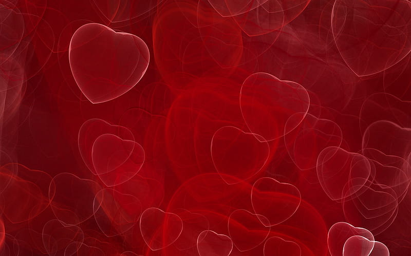 Texture, pattern, red, heart, valentine, paper, card, HD wallpaper
