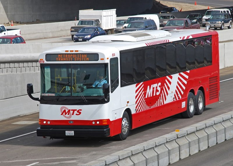 Express Bus, San Diego, Blue Bird Buses, Buses, Namco, HD wallpaper