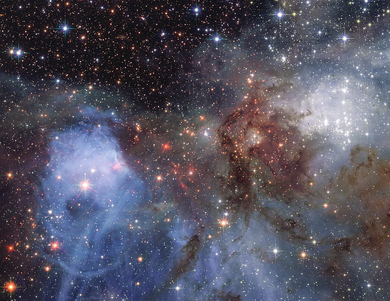 nebula, stars, universe, glow, space, HD wallpaper