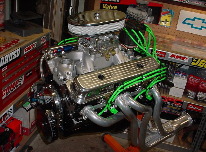 Chevy Small Block 400 HP, power, thrill, engine, components, HD wallpaper