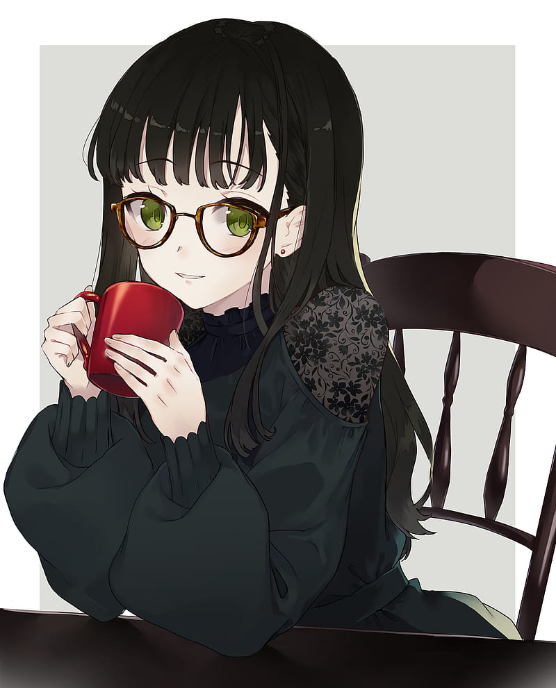 Anime, anime girls, original characters, glasses, smoking, vertical,  Hirannko, HD phone wallpaper | Peakpx