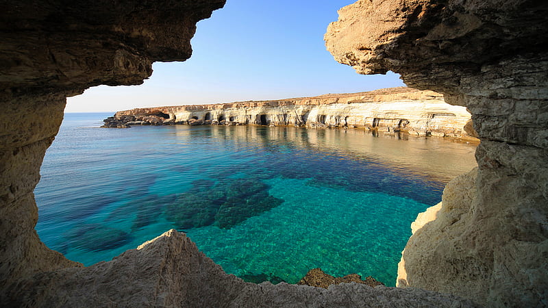 Nice Ocean View, greece, mediterranean, nice, greek, holiday, ocean, cyprus, sea, HD wallpaper