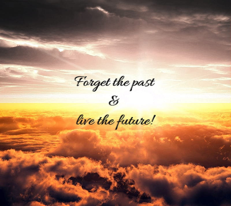 Forget the past, cloud, future, live, sunset, HD wallpaper