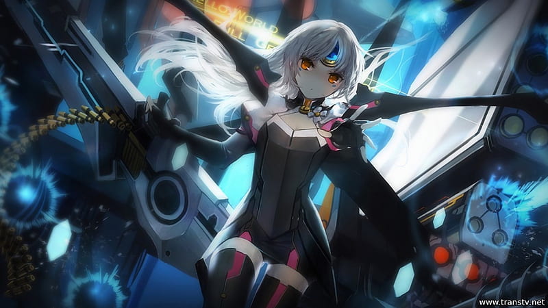 Elsword, Girl, Anime, Gun, HD wallpaper