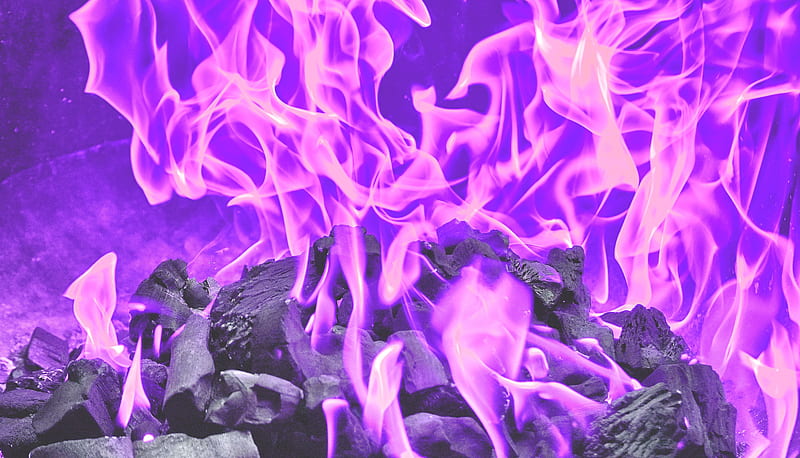 51 Purple Flames Background