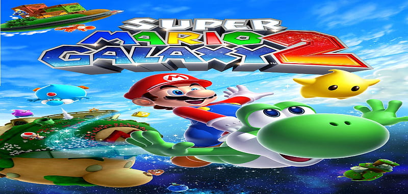 Super Mario Galaxy 2 cover art , nintendo, super mario, wii, galaxy, 2, HD wallpaper