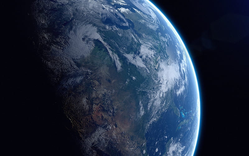 Earth from space, planet, galaxy, Earth satellite, sci-fi, universe, NASA, HD wallpaper