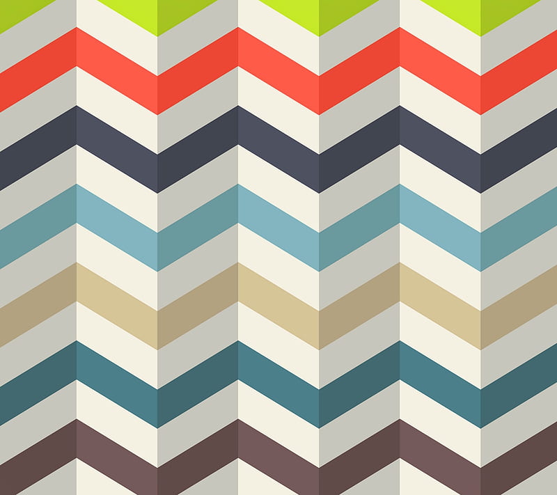 Zigzag, abstract, android, colorful, irregular, stripes, HD wallpaper