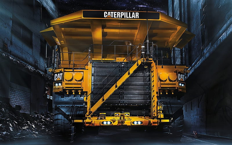 plant, mining truck, caterpillar 797f, trucks, cat, heavy truck, HD wallpaper