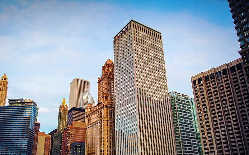 chicago skyscrapers-City Travel, HD wallpaper
