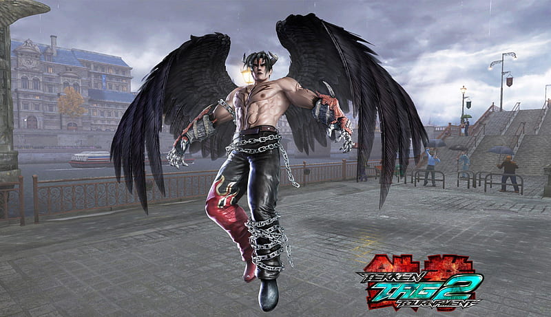 Devil Jin TTT2 modificado Personagem masculino pequeno com asas, png