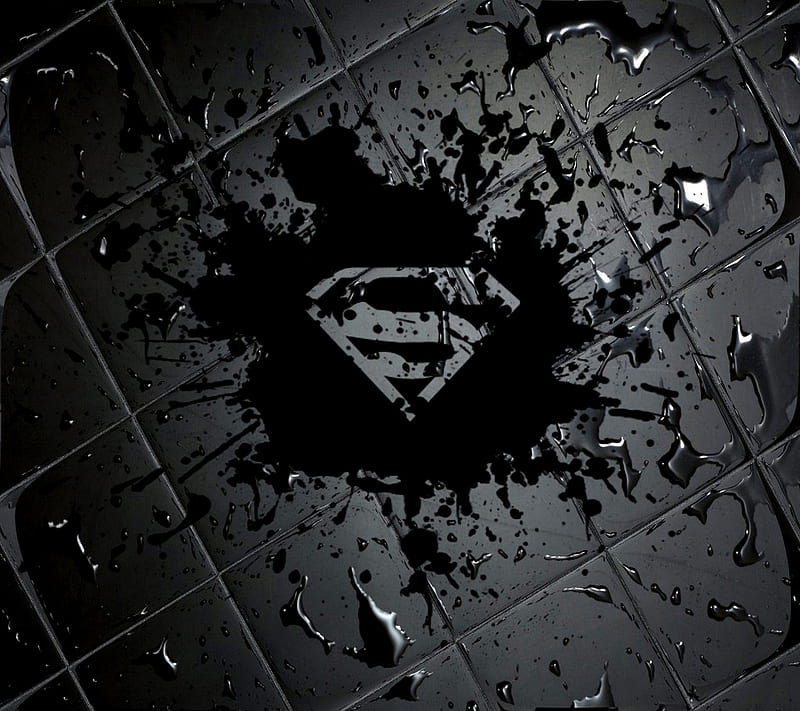 Superman, black, colors, logo, HD wallpaper