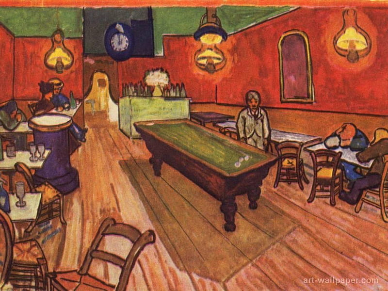 Van Gogh Cafe, cafe, artwork, gogh, van, HD wallpaper