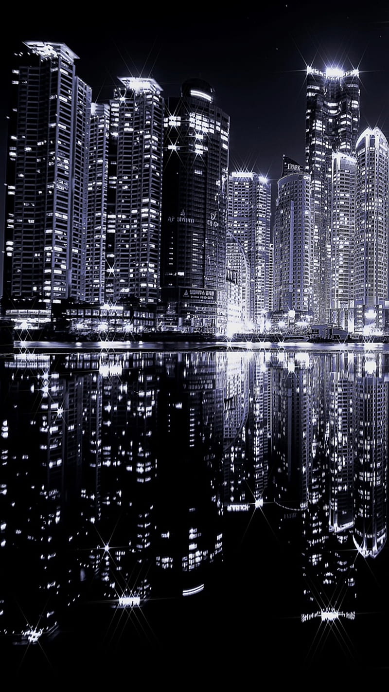 Citylights, night, HD phone wallpaper