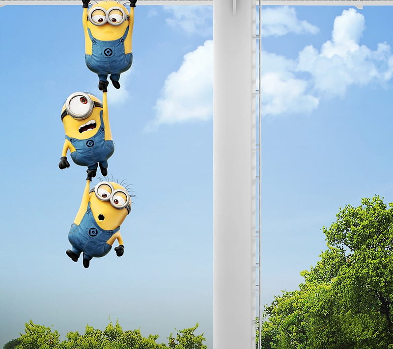 Minions, animation, colourful, comedy, funny, hollywood, HD wallpaper