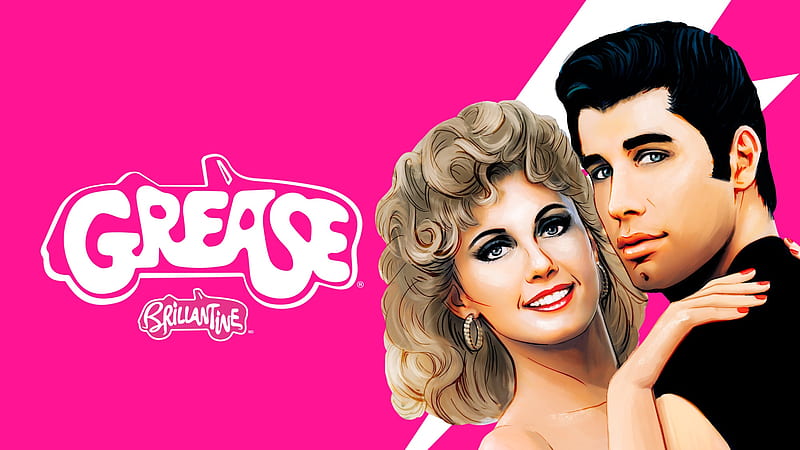 Movie, Grease, John Travolta, Olivia Newton-John, HD wallpaper