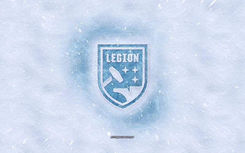 Birmingham Legion FC logo, American soccer club, winter concepts, USL, Birmingham Legion FC ice logo, snow texture, Birmingham, Alabama, USA, snow background, Birmingham Legion FC, soccer, HD wallpaper