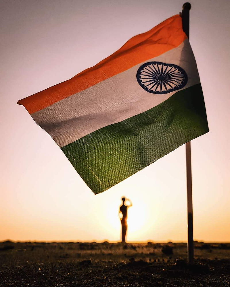 Indian Flag, salute, india, indianflag, myindia, moon life, HD phone wallpaper