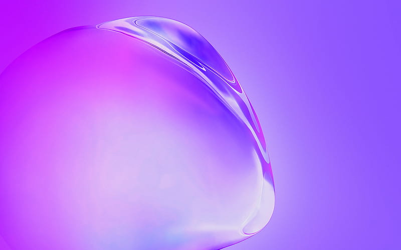 Samsung Galaxy S11, water bulb on a purple background, Samsung stock , purple abstract background, Samsung, HD wallpaper