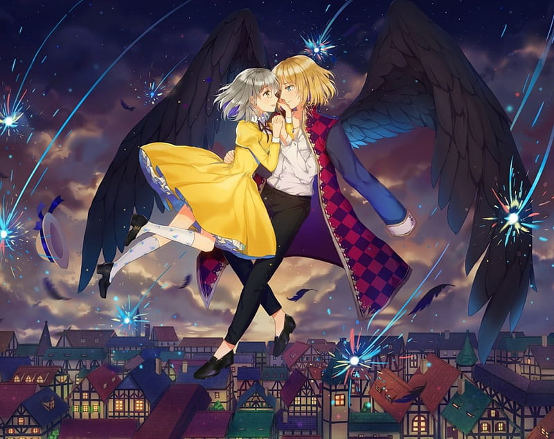 1920x1080px 1080p Free Download Howl And Sophie Wings Romance Magic Howl Fantasy Anime 2418