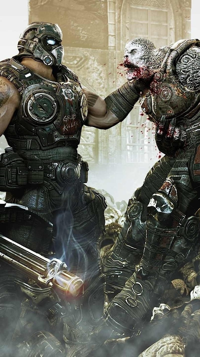 Gears of war, action, fight, game, HD phone wallpaper