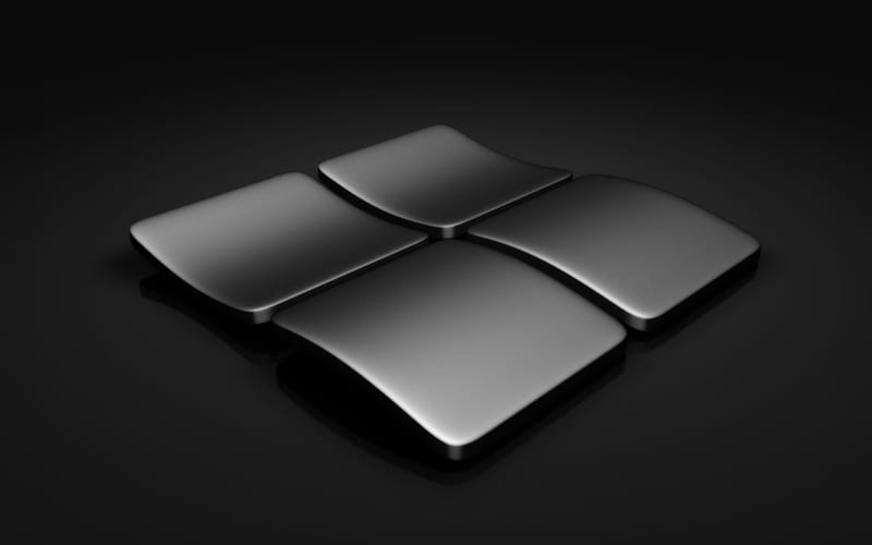 Black Windows Logo, windows, logo, 2000, computer, black, xp, vista, HD wallpaper