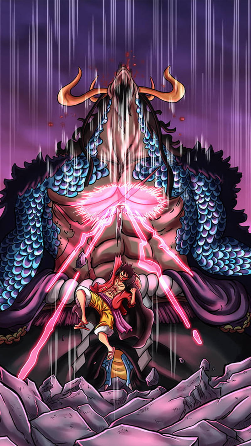 Luffy Gear 5 vs. Kaido Dragon 4K Wallpaper iPhone HD Phone #4121g
