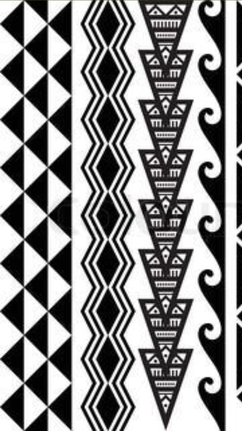 Tribal , black, white, patterns, HD phone wallpaper