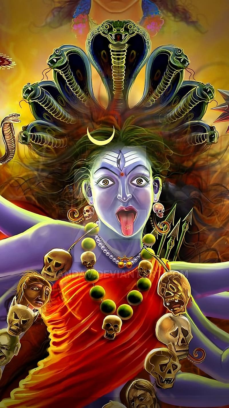 Mahakali , danger kali maa, danger, kali maa, lord, god, HD phone wallpaper