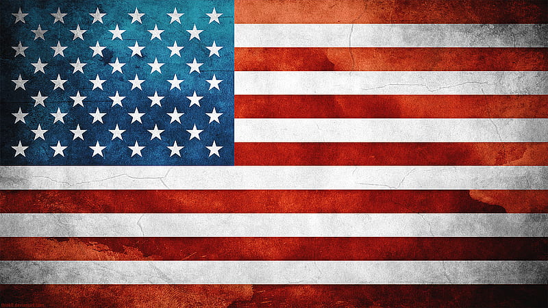 Dull Red Blue White American Flag American Flag, HD wallpaper