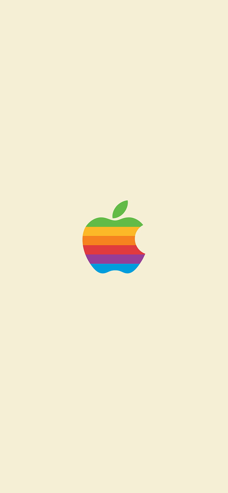 Apple Macintosh, classic, rainbow, logo, iphone, cream, HD phone wallpaper