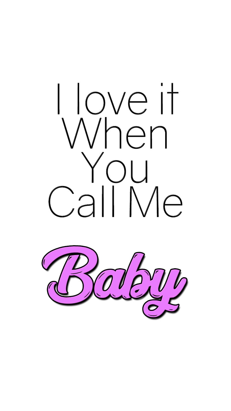 Call Me, baby, love, pink, quotes, sayings, HD phone wallpaper