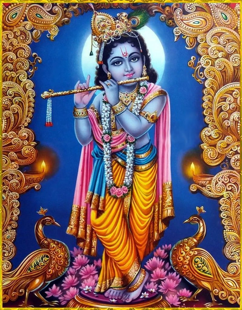 Sri Krishna, god, hindu, HD phone wallpaper