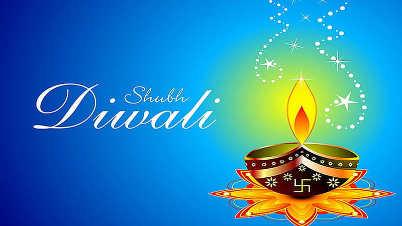Happy Diwali Wish In Blue Background Diwali, HD wallpaper | Peakpx