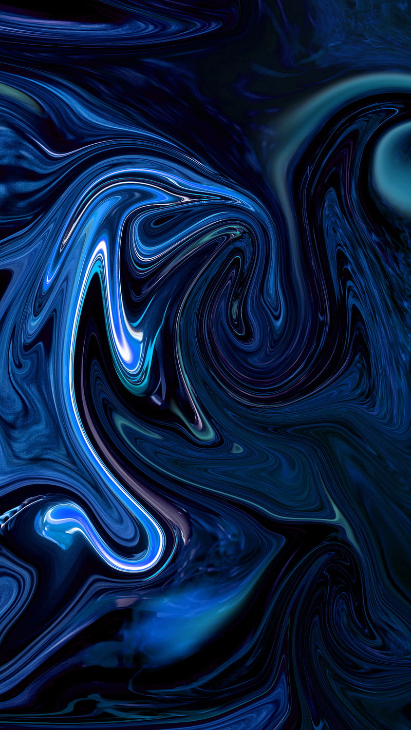 Abstract Dark Blue, al barizi, albarizi, arizrab, , illustration, liquid, paint, painting, HD phone wallpaper