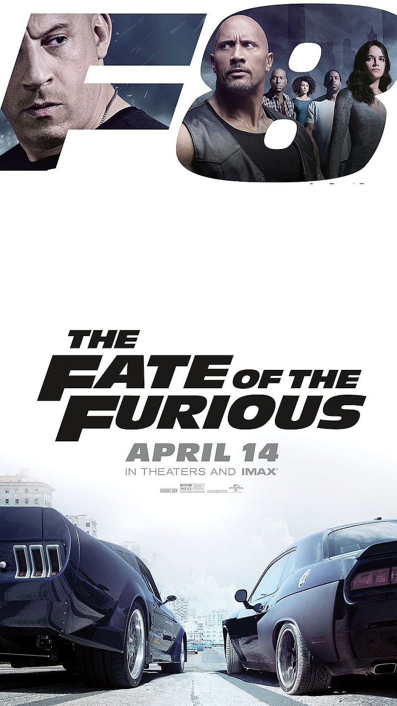 Furious 8, 2017, movie poster, the fast and the fierce, HD phone wallpaper