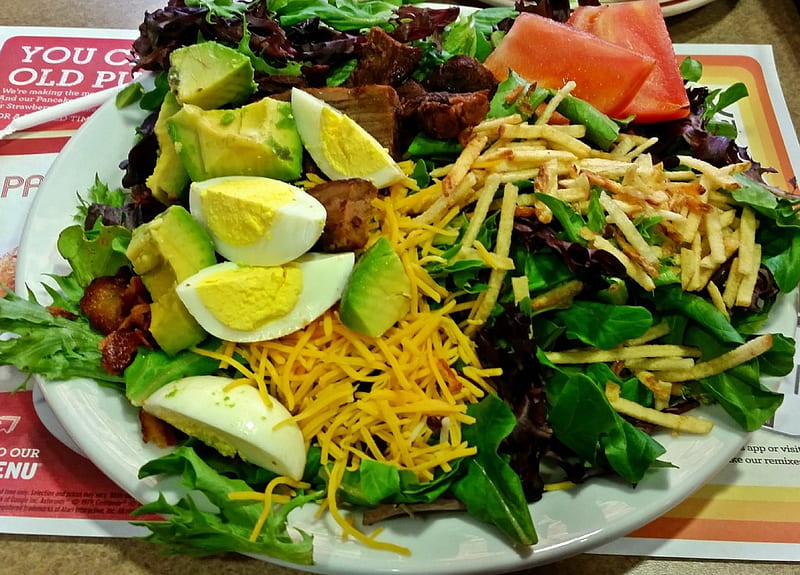 Prime Rib Cobb Salad, prime rib, cobb salad, salad, dennys, HD wallpaper