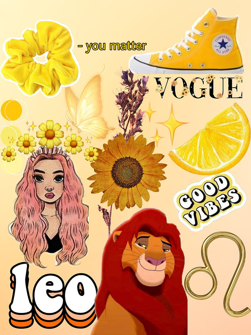 leo yellow, leo, yellow, zodiac, HD phone wallpaper