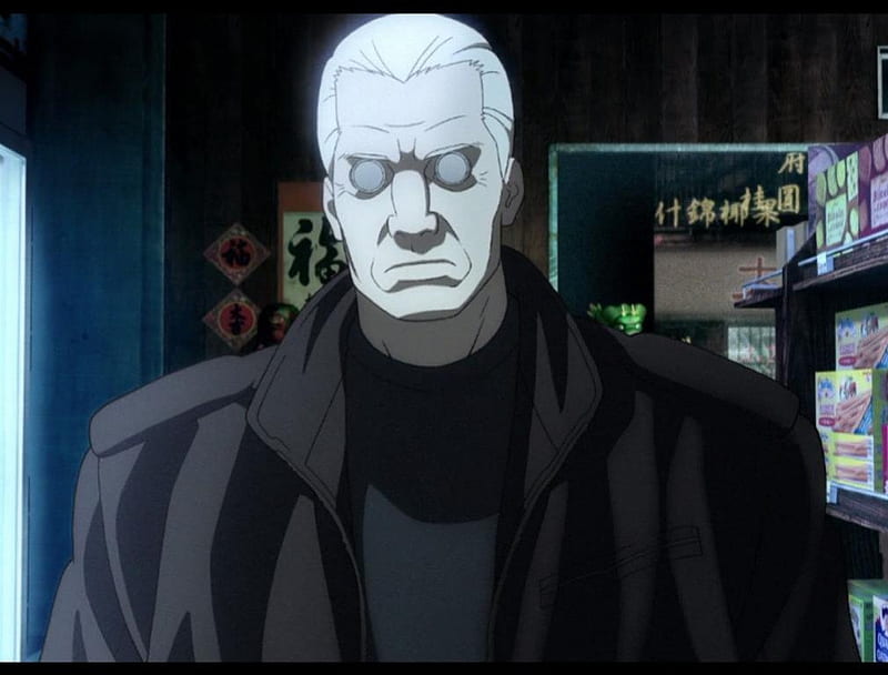 ghost in the shell 2, glasses, store, philosopher, cranky, HD wallpaper