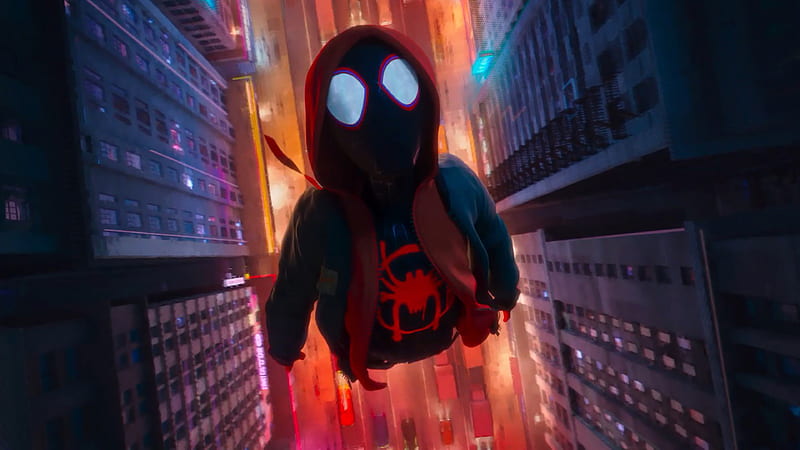 Miles Morales In Spider Man Into The Spider Verse Movie 2018, spiderman-into-the-spider-verse, 2018-movies, movies, spiderman, animated-movies, HD wallpaper
