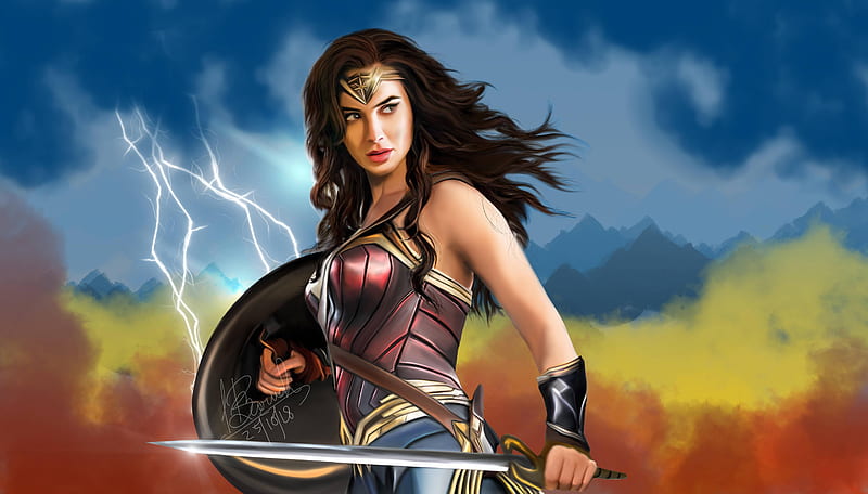 Wonder Woman Fan Art 10k, Superheroes, , , Background, and, HD wallpaper