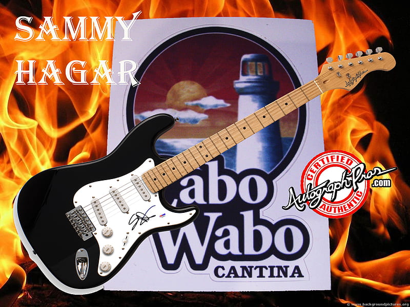 Sammy Hagar Autographed Guitar , autographed guitar, sammy hagar, music , van halen, HD wallpaper