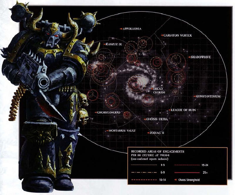 Khaos Space Map, warhammer, marine, space, game, 40k, HD wallpaper