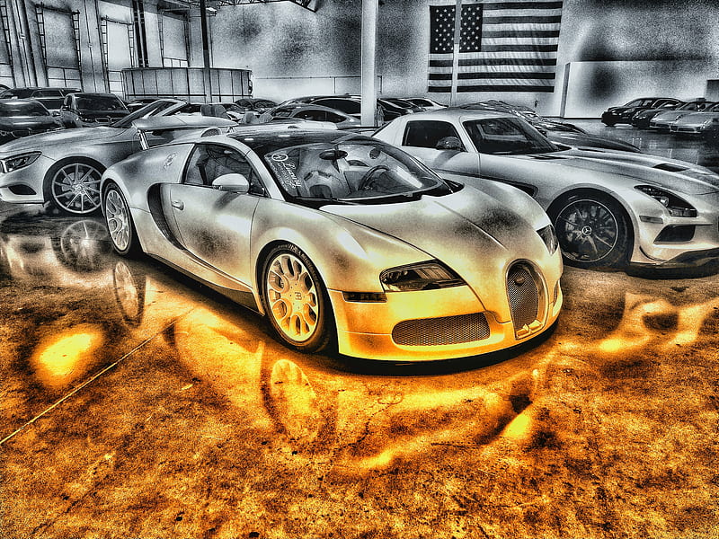 Bugatti Gold, bugatti, carros, rich, HD wallpaper