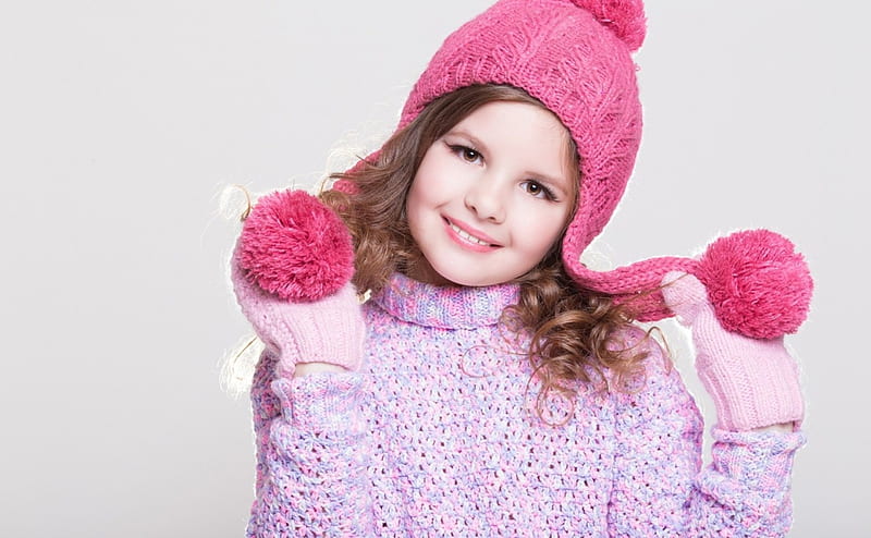 little girl, pretty, adorable, sightly, sweet, nice, beauty, face, child, bonny, lovely, pure, blonde, baby, winter, cute, eyes, white, red, little, Nexus, bonito, dainty, kid, graphy, fair, Fun, people, Hat, pink, blue, Belle, comely, smile, studio, Standing, girl, childhood, HD wallpaper