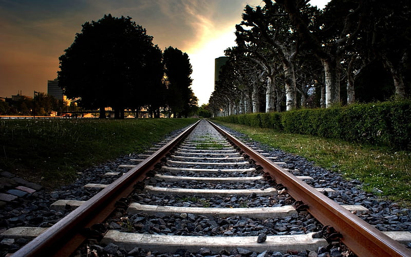 railroad tracks -Trains and Railway Series, HD wallpaper