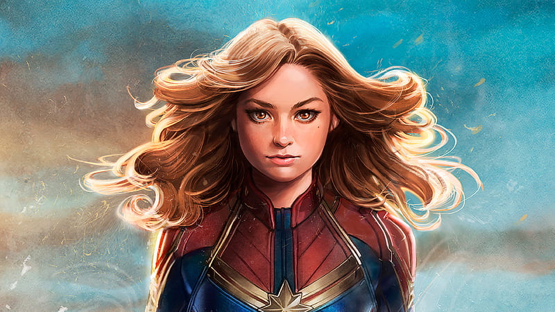 Captain Marvel Art , captain-marvel, superheroes, artist, artwork, digital-art, artstation, HD wallpaper