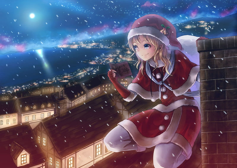 Anime Santa' Poster by Stephen Schreck | Displate